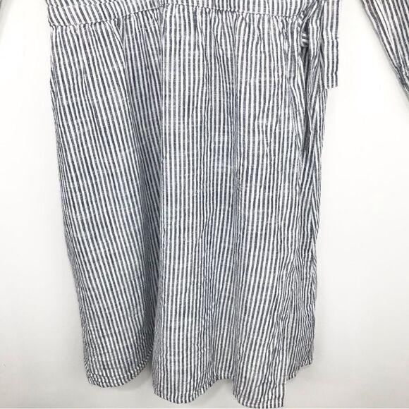 Old Navy NEW Nautical Blue Pinstriped Wrap Dress - Picture 6 of 12